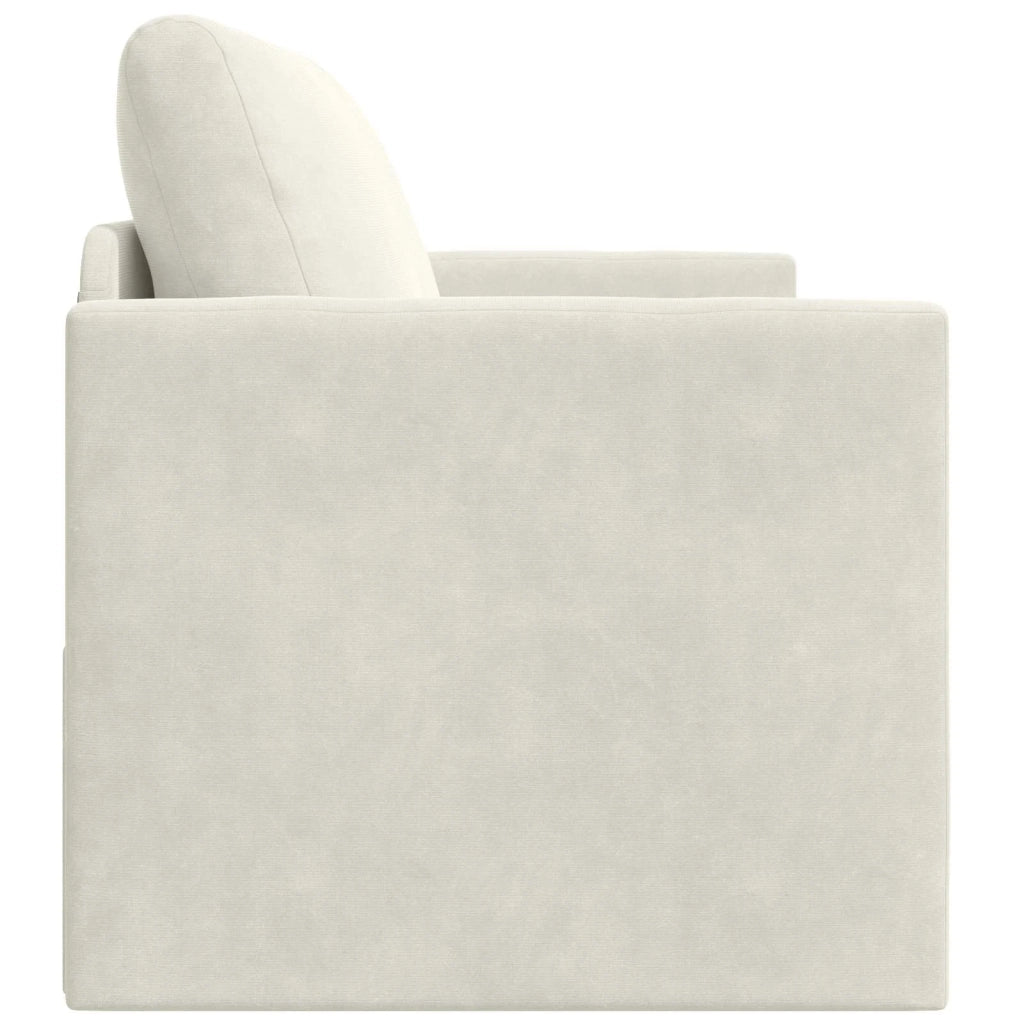 Divano letto | Sof¨¤ letto | Letto singolo Crema 124 x 71 x 78 cm Velluto
