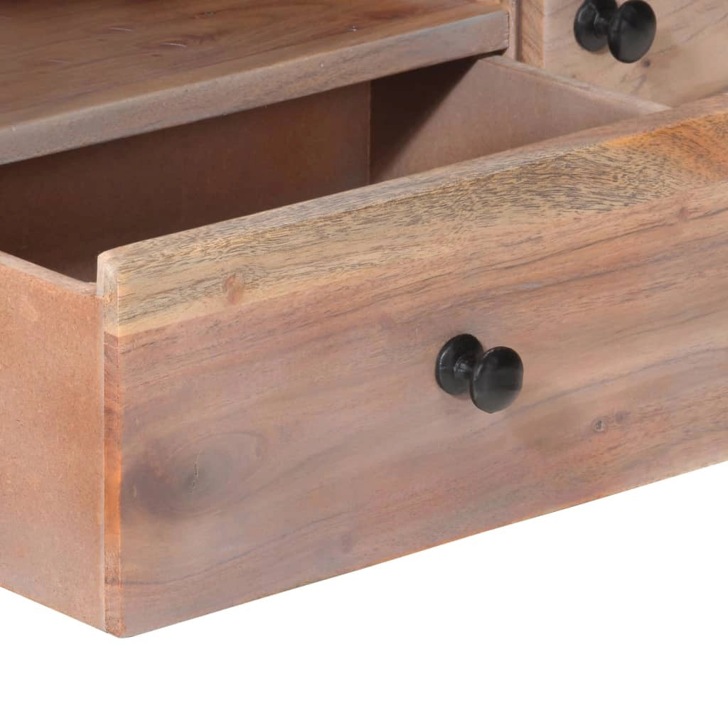 Mobile TV multimediale scaffale TV credenza mobile TV sala da pranzo soggiorno camera da letto 118 x 30 x 40 cm legno massello di acacia marrone 02_0025801
