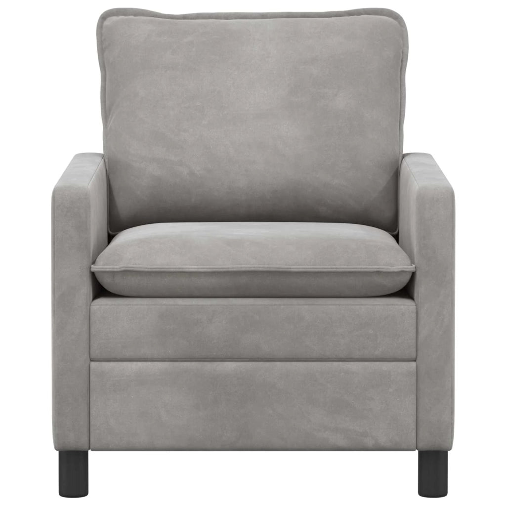 Divano Grigio Chiaro 76 x 81 x 87,5 cm Velluto