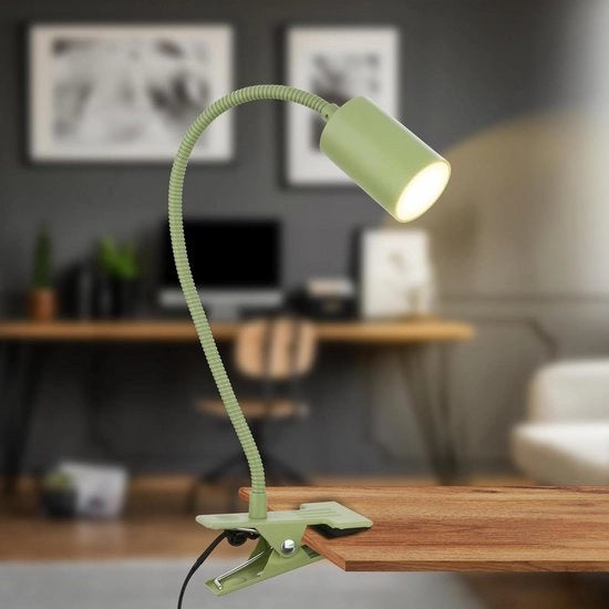 Lampada da scrivania con interruttore a cavo - colore della luce caldo bianco - rotativa - presa - lampada da lettura - lampada da comodino - lampada da letto - lampada da lettura per bambini - altezza 40cm - classe energetica A
