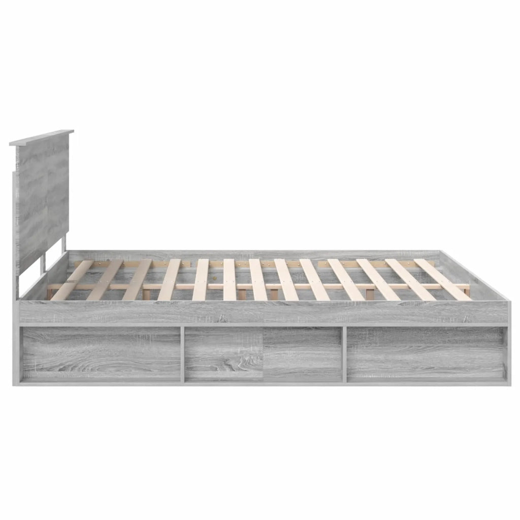 Struttura del letto Grigio Sonoma 200 x 200 cm Pino massello 3410970