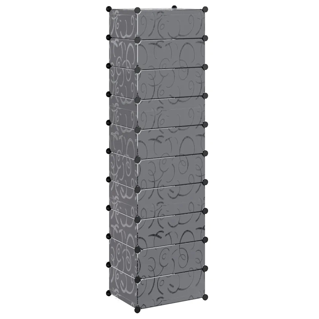 Scarpiera Modulare a 10 Scomparti Nera cod mxl 49601