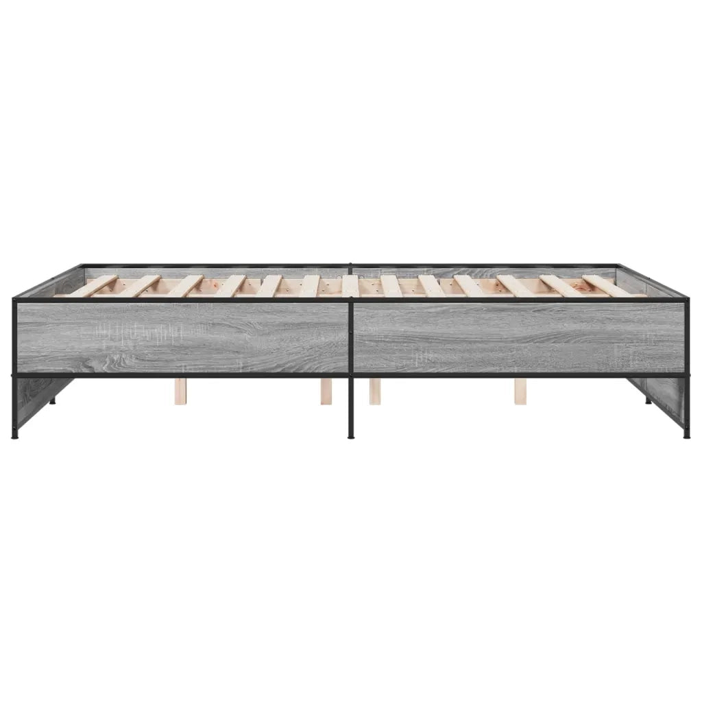 Giroletto Grigio Sonoma 120x200 cm in Legno Multistrato Metallo 3279895