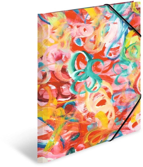 Set di cartelle da disegno A3, 3 pezzi, cartelle per bambini con motivi artistici, elastico, inserti interni e stampa interna per bambini maschi e femmine