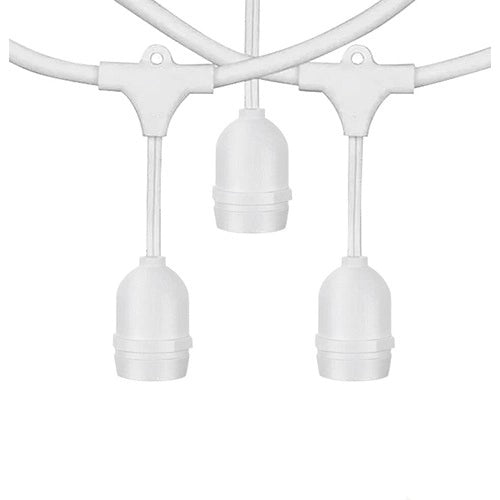 KIT LUMINARIA CON 10 PORTALAMPADE E27 10M BIANCA