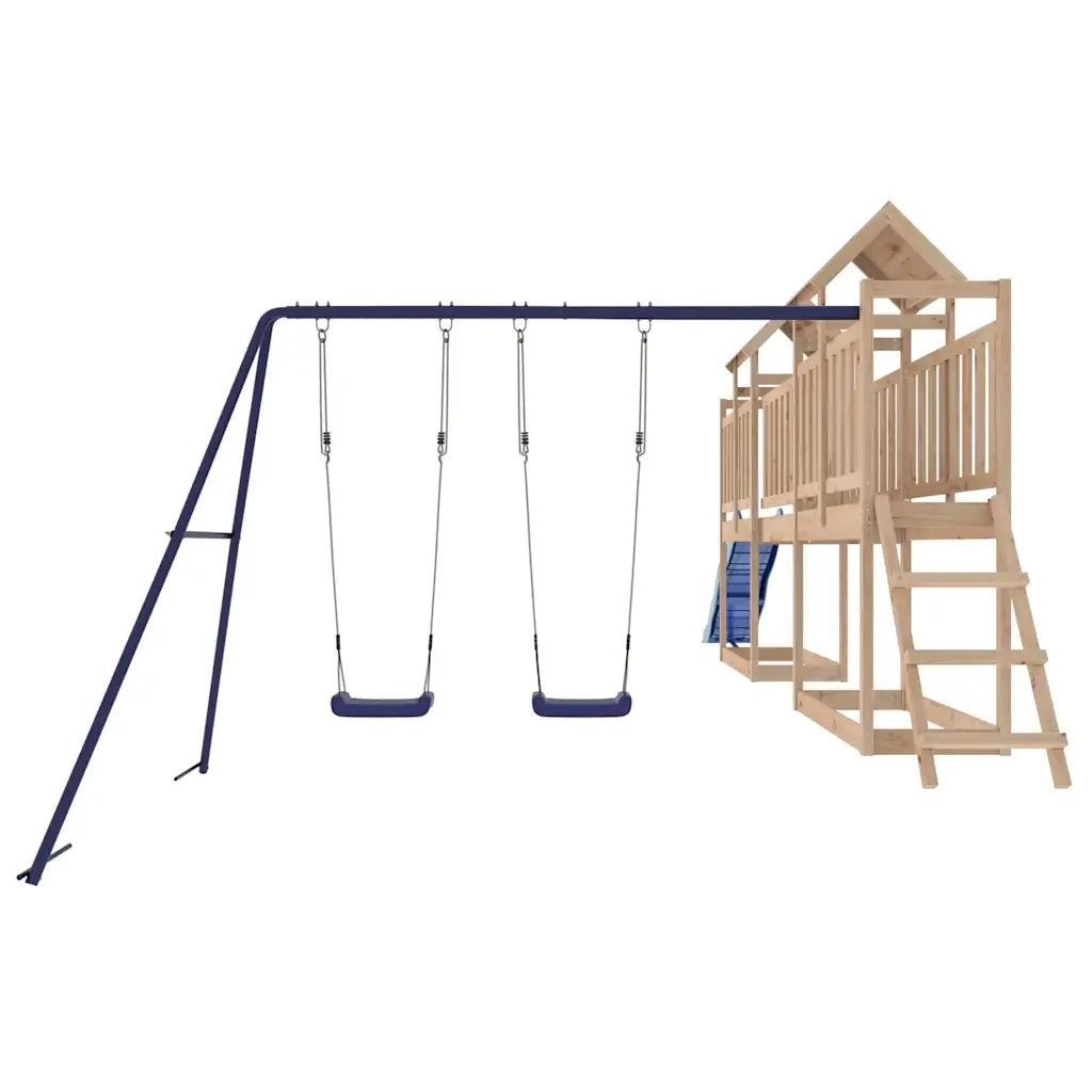 Set da Gioco da Esterno in Legno Massello di Pino