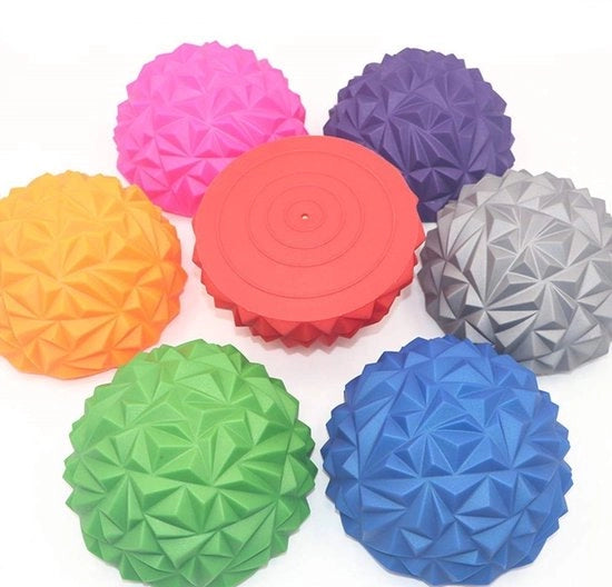 Massaggio per i piedi a forma semicircolare - pallone di plastica - addestramento tattile - piccola dimensione - adatto per adulti e bambini