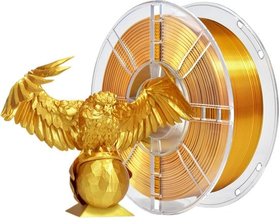 Filamento per stampa 3D in seta 175 mm precisione dimensionale +/- 0,002 mm 1 kg bobina (22 lbs) colore oro - stampante FDM