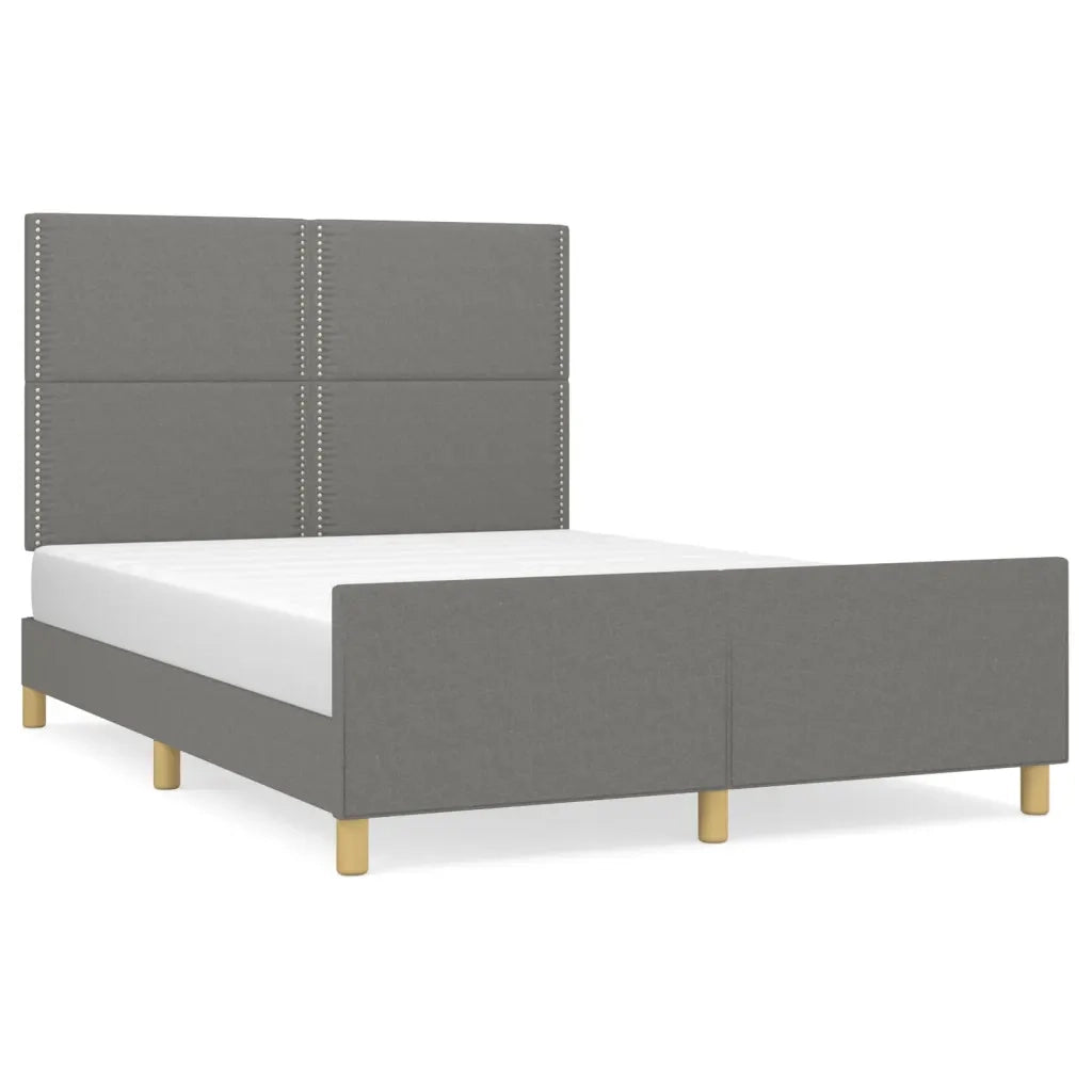Giroletto senza Materasso Grigio Scuro 140x190 cm Tessuto 3124969