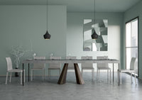 Consolle Allungabile 90-300x40x77 cm in Nobilitato Grigio