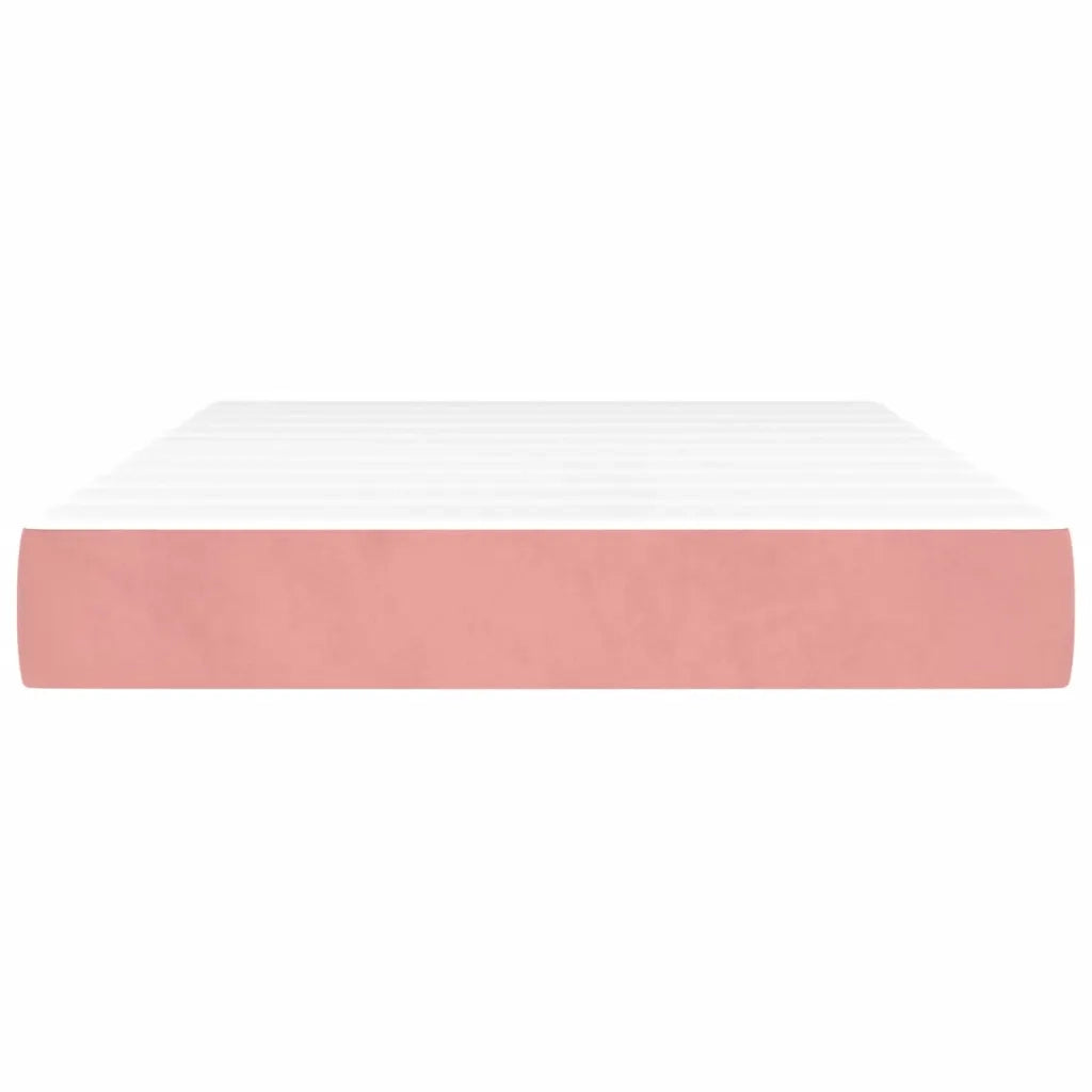 Materasso a Molle Insacchettate-Materasso per letto Rosa 120x200x20 cm in Velluto