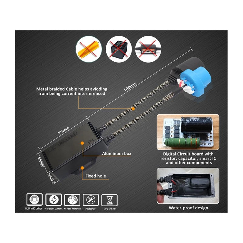 Led Warning Canceller HB1 9004 12V Filtro Resistenza Cancella Errore Kit Full Led