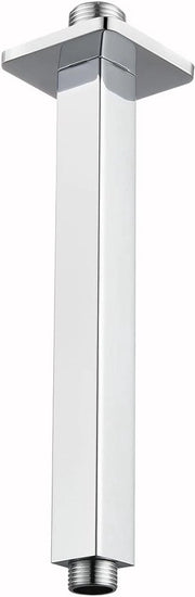 Vario arm per doccia rettilinea - Braccio doccia con flangia e tubo doccia fisso al soffitto (15 cm quadrato)