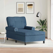 Chaise Lounge con cuscino Blu 91 x 157 x 91 cm Tessuto 42022937