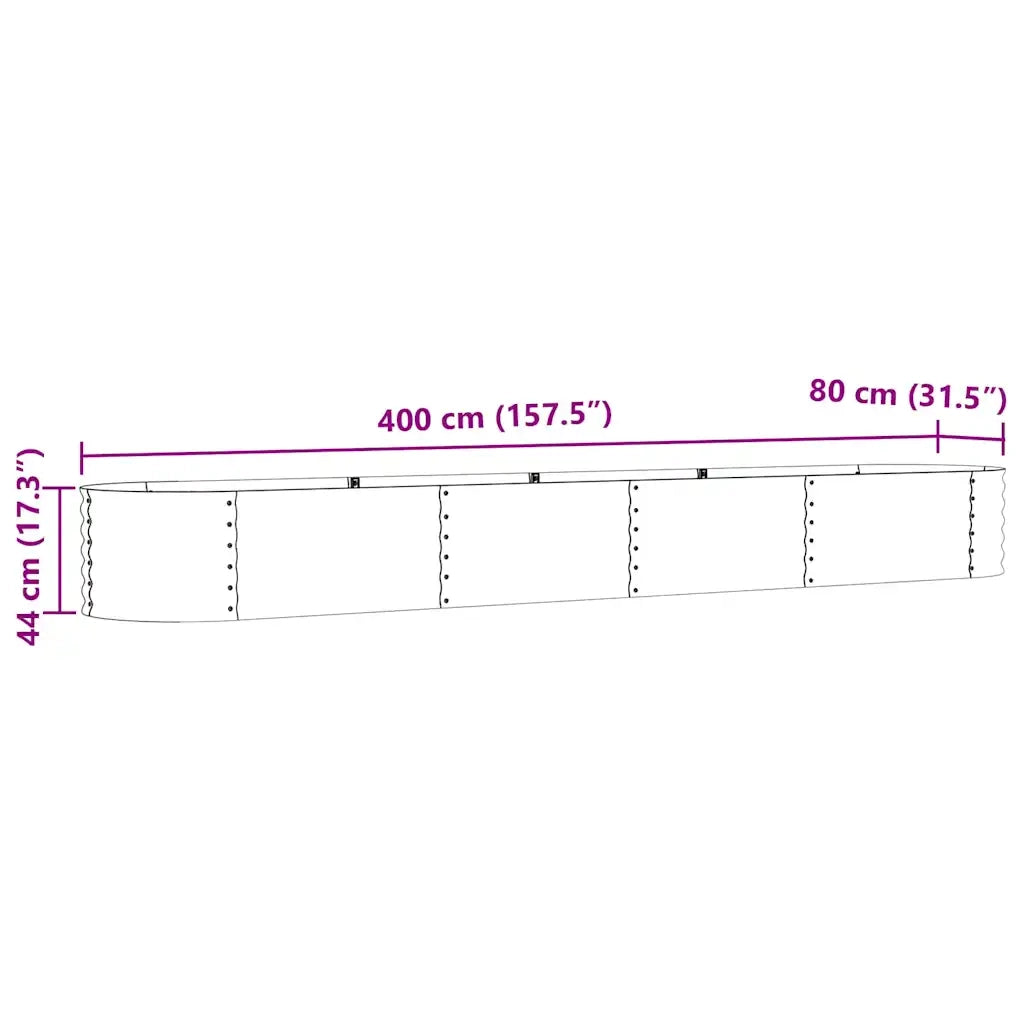 Letto Rialzato Marrone 400 x 80 x 44 cm Acciaio 42008137