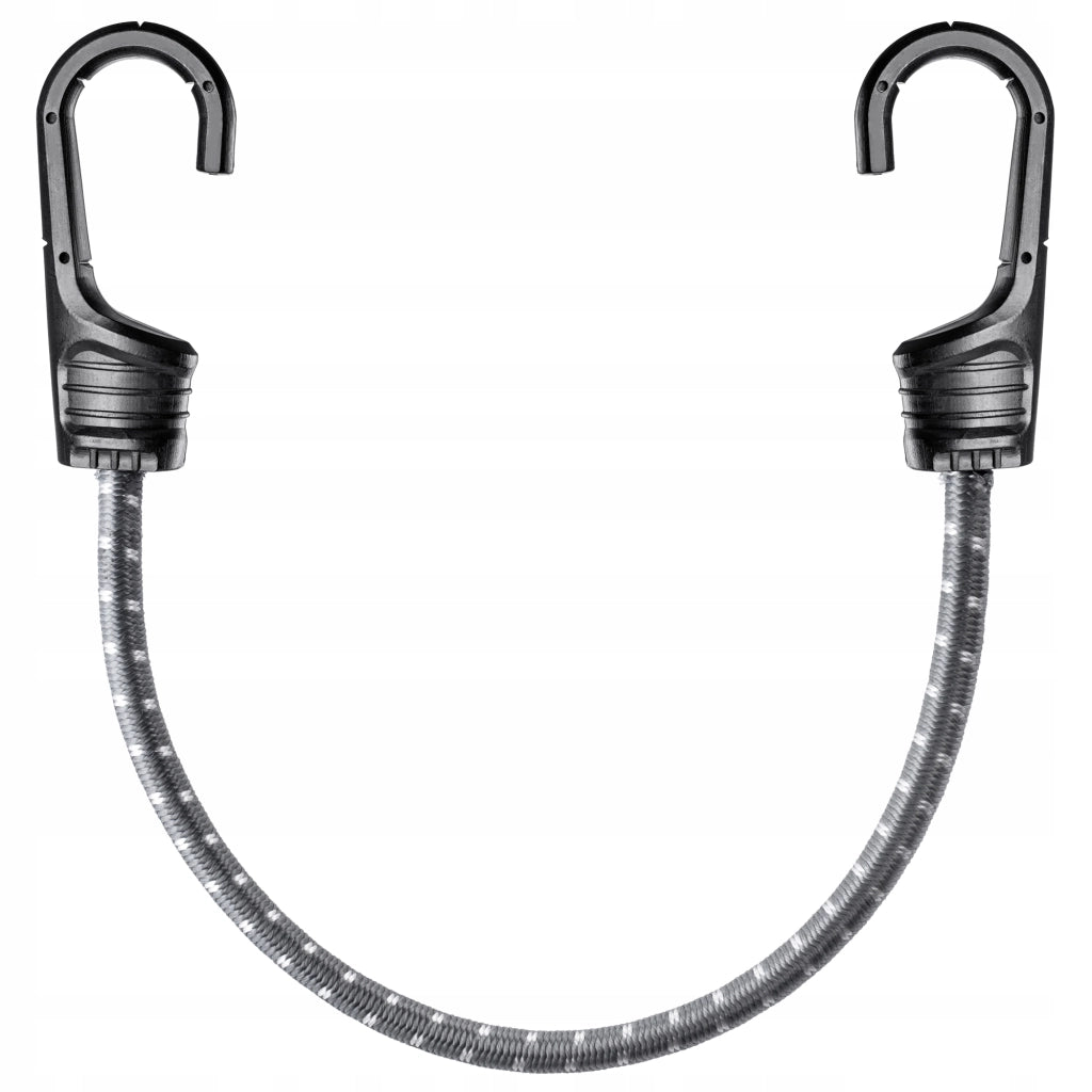 Corda elastica in gomma KADAX con gancio, 28 cm, per il fissaggio di teloni e tenditori per bagagli.
