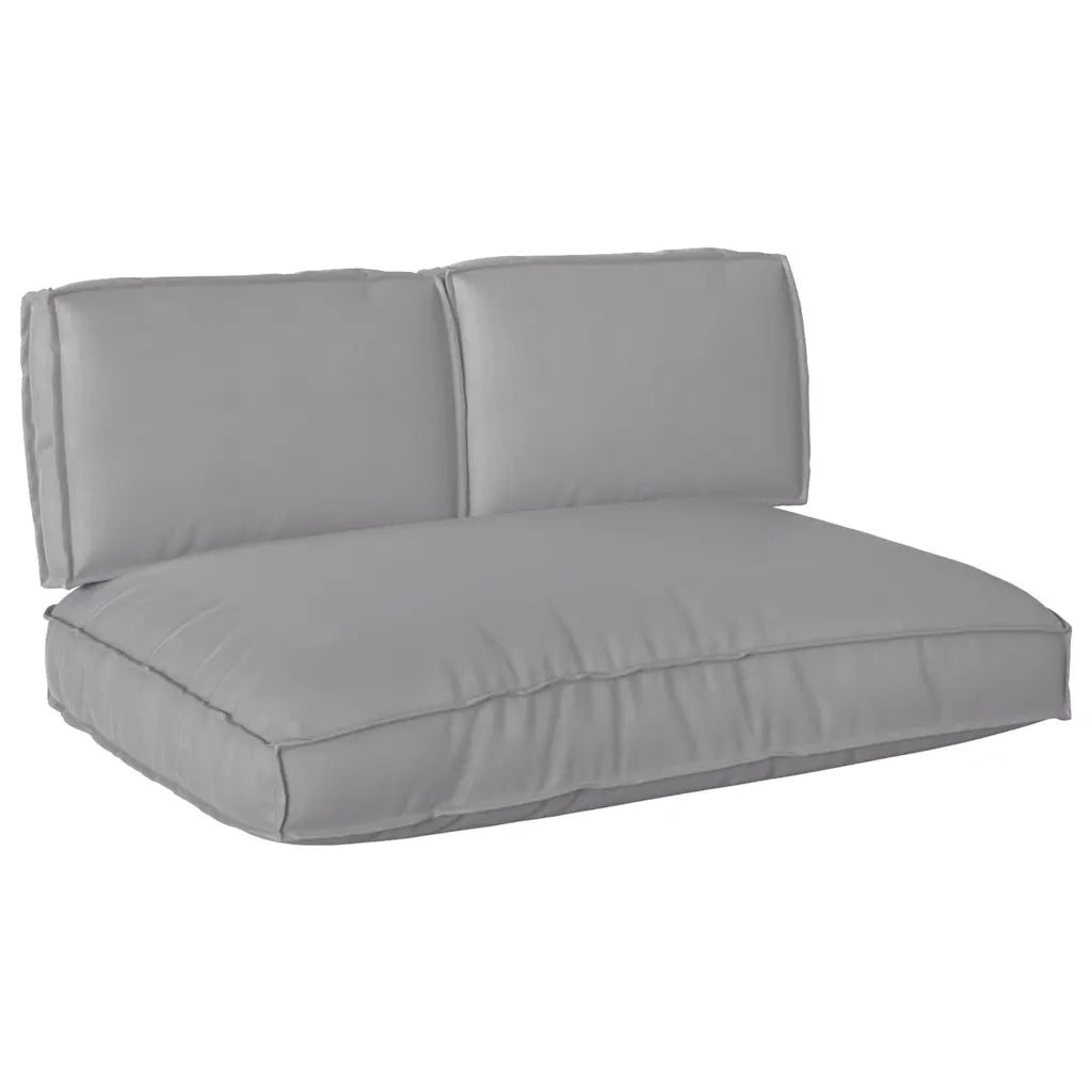 vidaXL Set di Cuscini per Pallet 3 pcs Grigio 120 x 80 x 12 cm