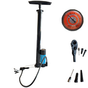 Compressore Pompa Manuale ad Aria con Manometro Portatile Per Bici Moto Auto