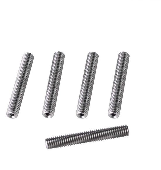 Kit di sostituzione nozzolo 5 pezzi - M6x40mm/50mm - 6 mm viti - Acciaio inossidabile - tubo PTFE - Adatto per 1,75 mm filamento - Extrusore