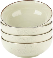 Set di piatti da colazione e pranzo in beige da 4 pezzi per zuppe, pasta, dessert, frutta e noodles - 800 ml (17 x 17 x 6,5 cm) Set di piatti da tavola