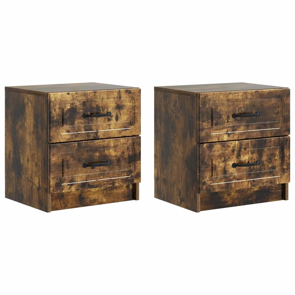 Armadio da Notte 2 pcs Rovere Fumo 43 x 34,5 x 44,5 cm 895686