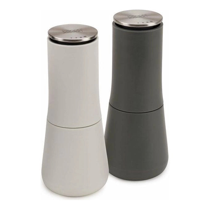 Joseph Joseph 95036 Milltop Macina sale e pepe in ceramica con regolazione della macinatura colore Grigio e Bianco