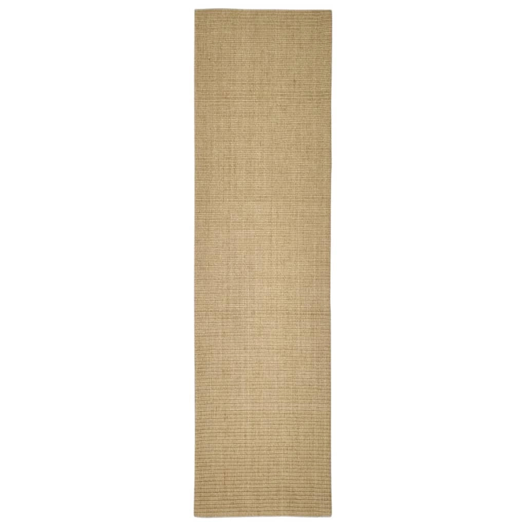 Tappetino tiragraffi in sisal per gatti 80 x 300 cm marrone chiaro 02_0045560