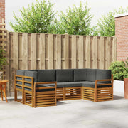 Set divano sezionale con cuscino 6 pcs Naturale e Antracite 3375372