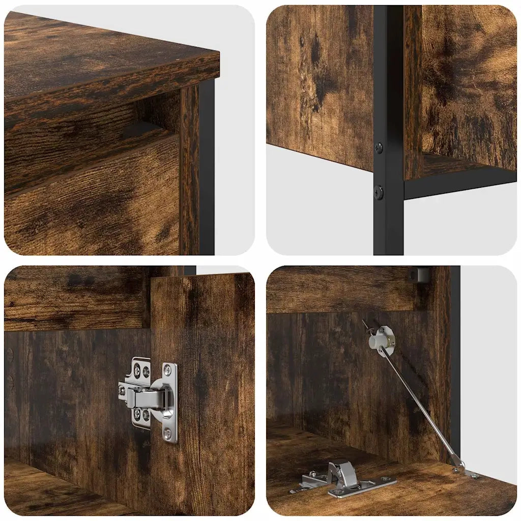 Set di mobili per il bagno 3 pcs Rovere fumé Legno multistrato 3328361