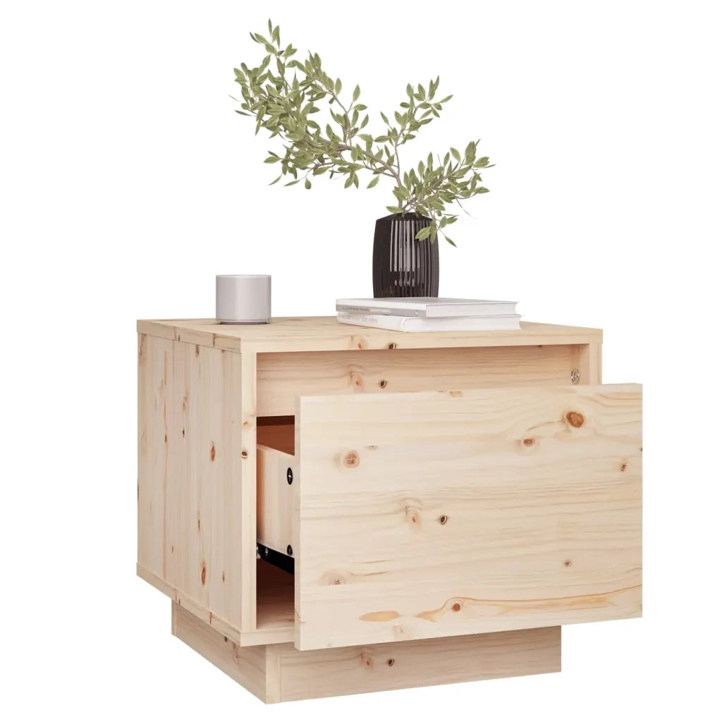Comodini 2 pz 35x34x32 cm in Legno Massello di Pino 813396