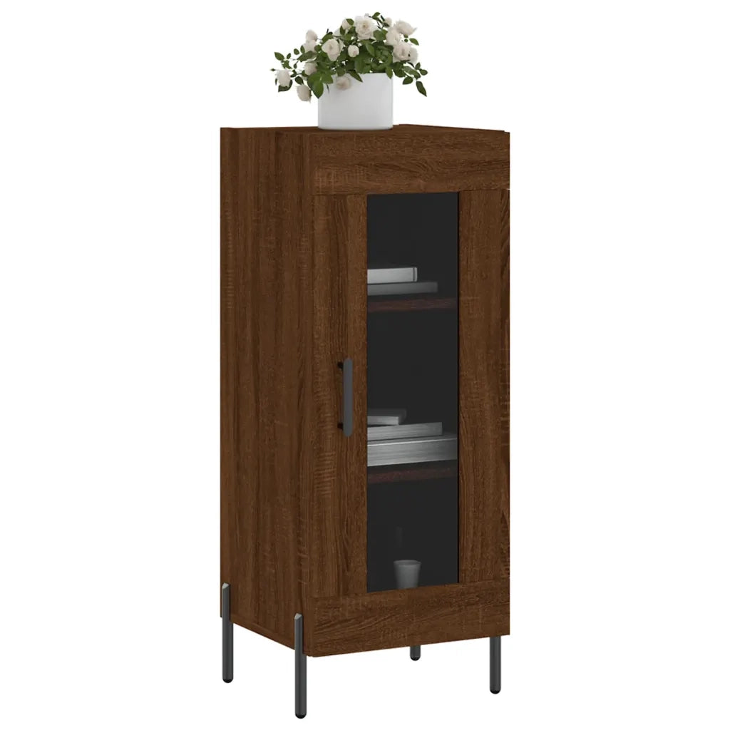 Credenza | Madia | Buffet da pranzo | Armadio da pranzo Rovere Marrone 34,5x34x90 cm in Legno Multistrato