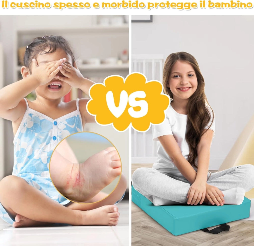Tappeto per Bambini 6 Pezzi, Tappeto da Terra Cuscino Yoga Meditazione, per Camera da Letto e Salotto, Moderno 38x38x8cm