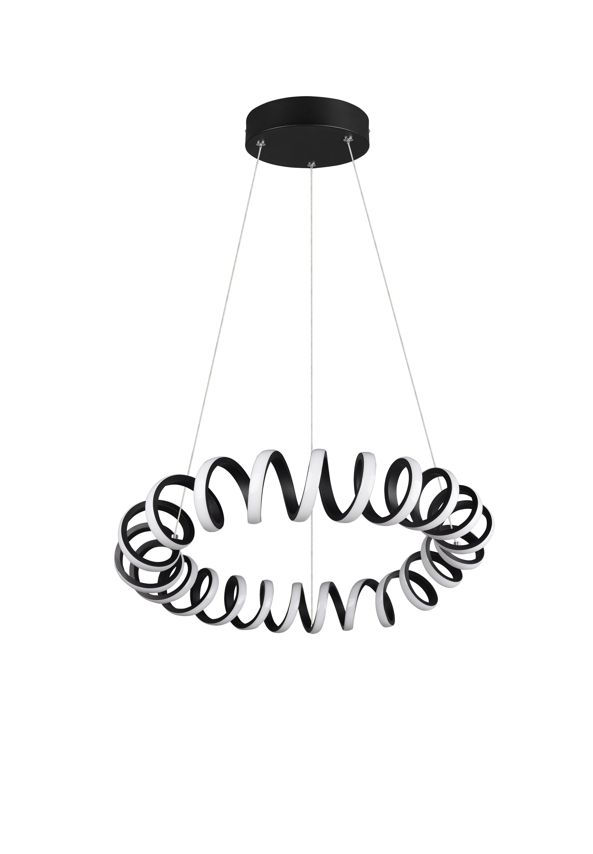 Lampada a Sospensione da Interno a LED in Metallo Nero Opaco