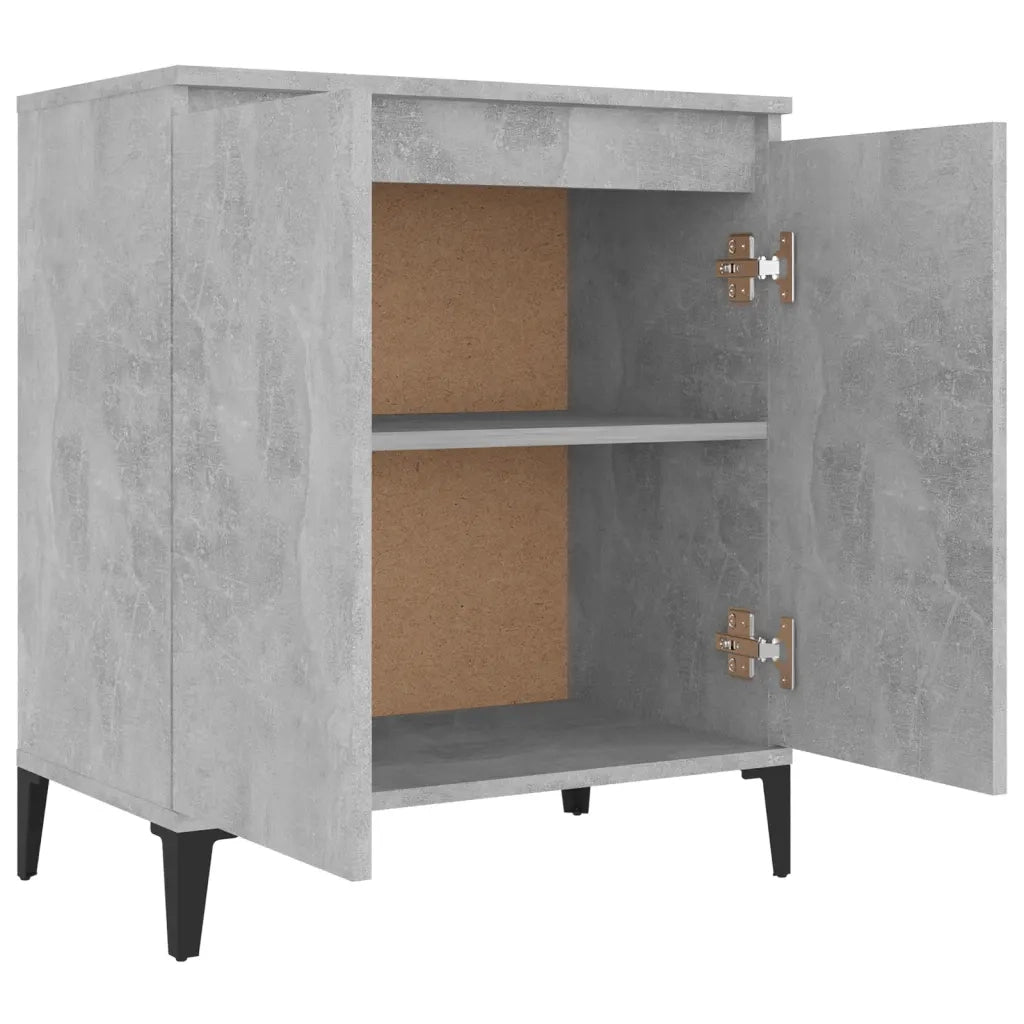Credenza Grigio Cemento 60x35x70 cm in Legno Multistrato 806080