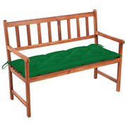 Panca da Giardino con Cuscino 120 cm in Massello di Acacia