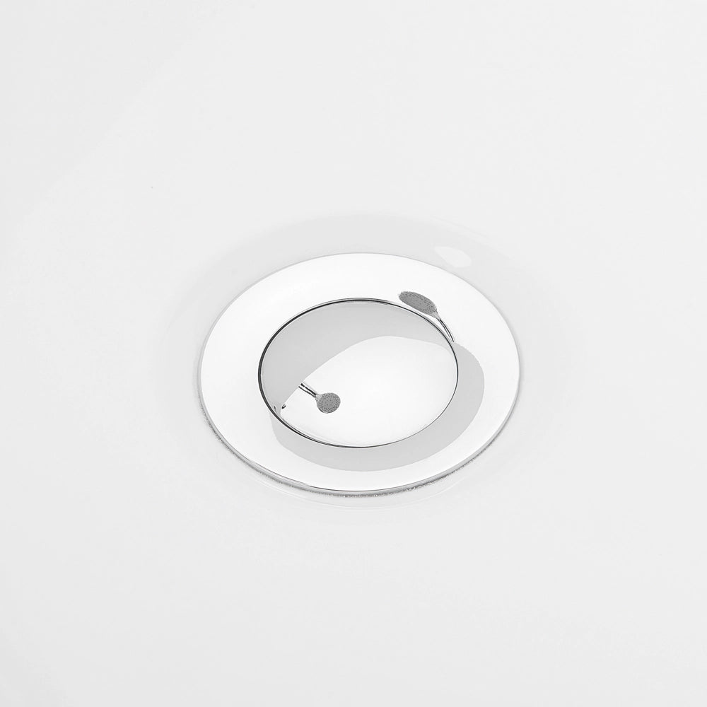 Vasca da bagno freestanding bianco sanitario acrilico ovale singolo 170 x 80 cm con infissi design moderno minimalista