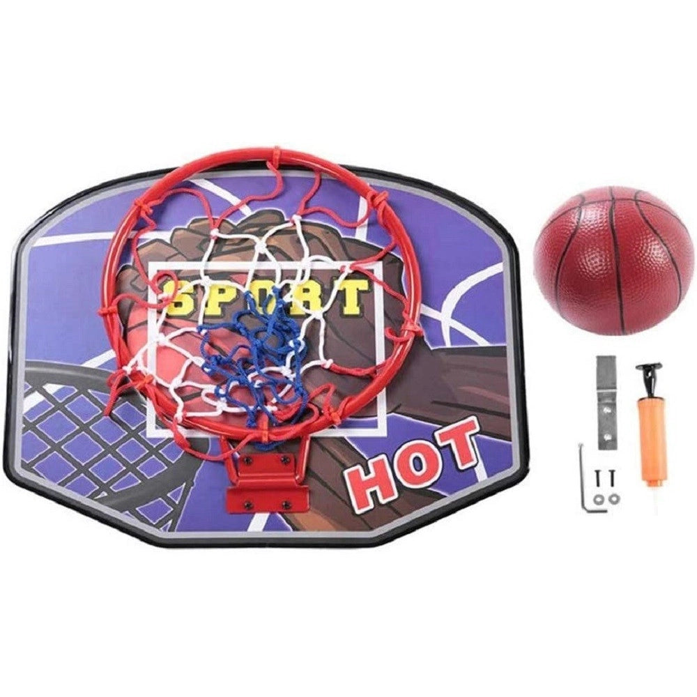 Trade Shop - Tabellone Portatile Canestro Per Basket Regolabile In Altezza Giocattolo Bambini -