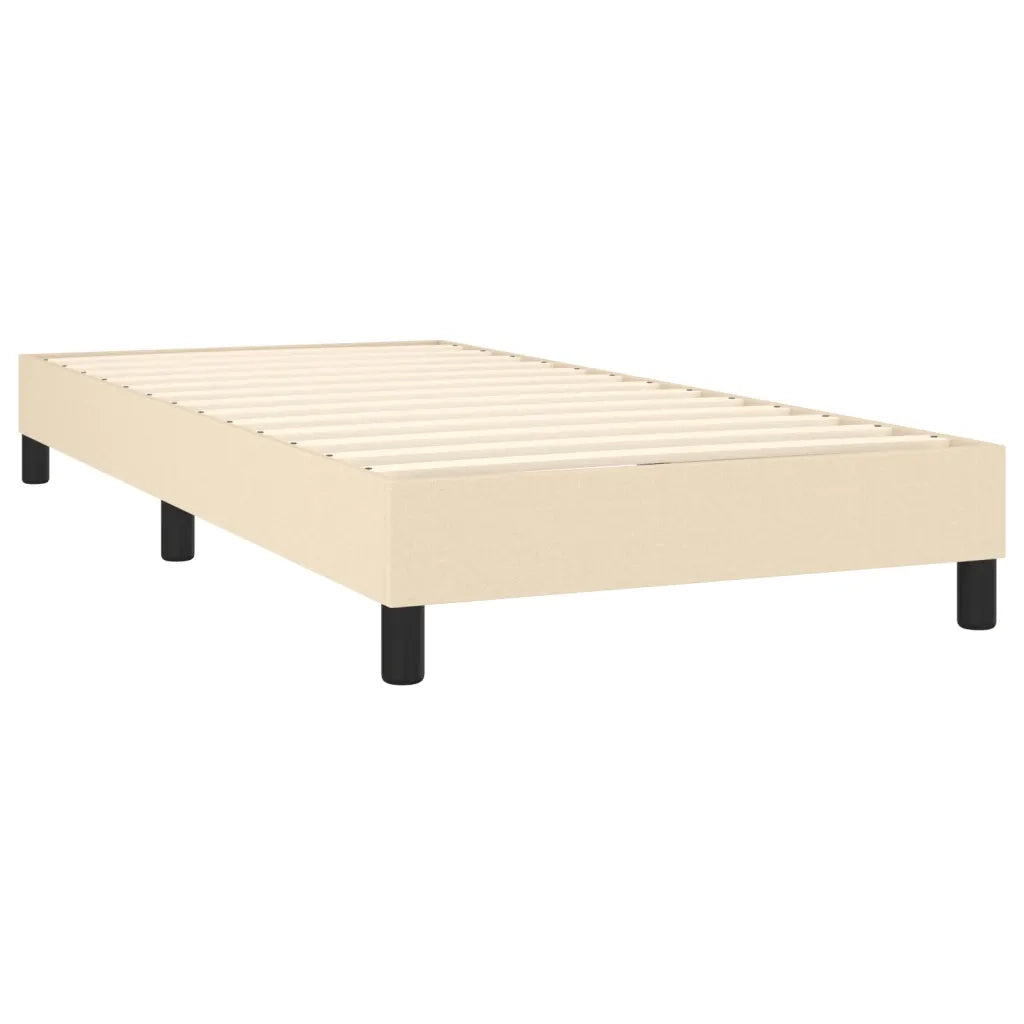 Giroletto a Molle con Materasso Crema 90x190 cm in Tessuto 3126370