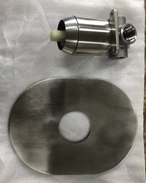 Miscelatore ad incasso, in acciaio inox, completo