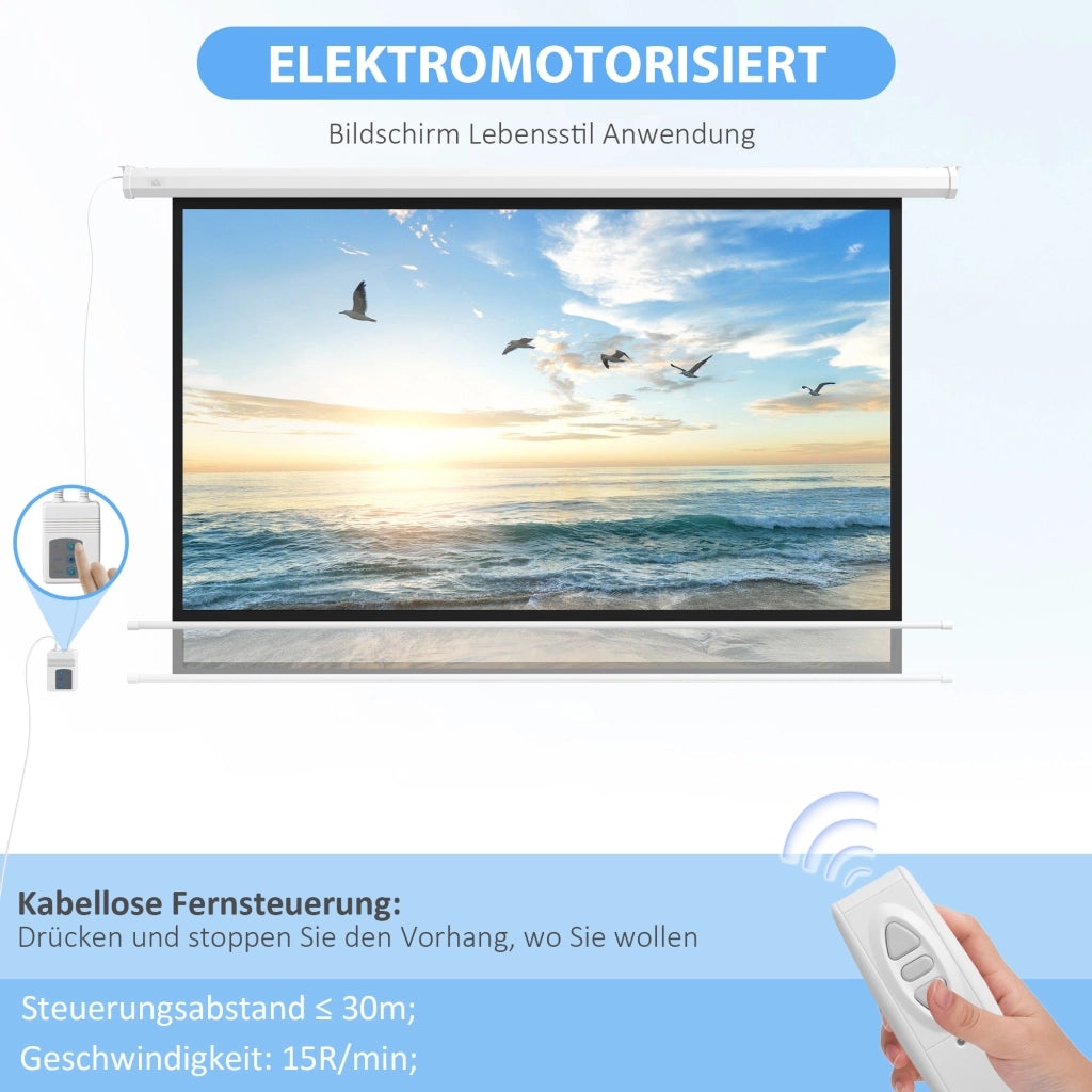 Schermo di Proiezione Motorizzato ¨C Xylo ¨C 84 Pollici 16:9 con Telecomando