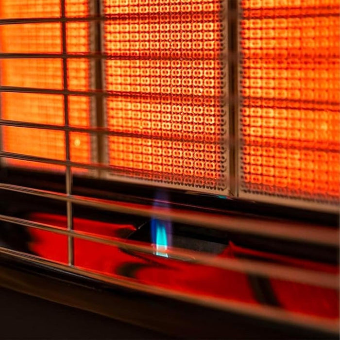 EcoPrice® Stufa A Gas Pieghevole,Infrarossi,Accensione Piezoelettrica,Adatta Per GPL/Butano/Propano,A 15 Kg,Sistema ODS