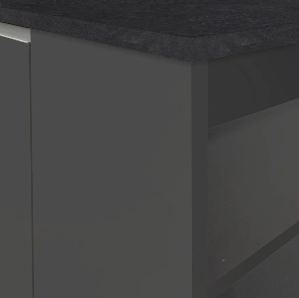 Isola Cucina SOLE 2 Ante – Antracite/Report, 160x90x90 cm, 3 Posti, Made in Italy