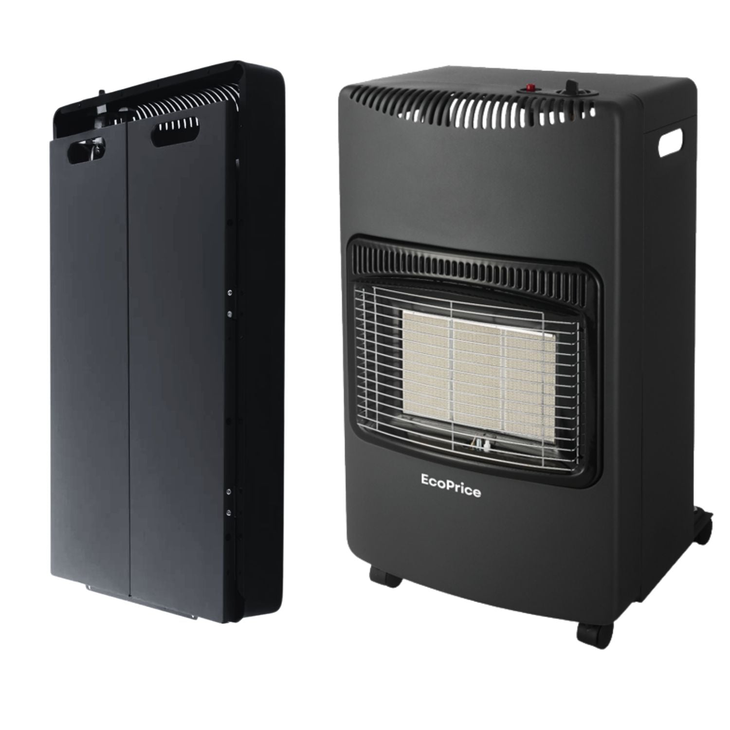 EcoPrice® Stufa A Gas Pieghevole,Infrarossi,Accensione Piezoelettrica,Adatta Per GPL/Butano/Propano,A 15 Kg,Sistema ODS