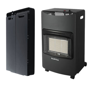 EcoPrice® Stufa A Gas Pieghevole,Infrarossi,Accensione Piezoelettrica,Adatta Per GPL/Butano/Propano,A 15 Kg,Sistema ODS