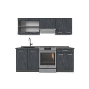 Vicco Mobile da cucina Calcestruzzo nero/antracite 200 cm PL Antracite