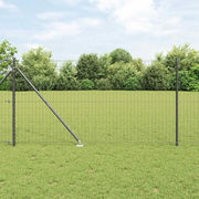 Recinzione con Posto Grigio 1,2 x 10 m Acciaio e PVC