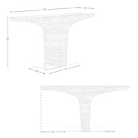 Consolle rettangolare in noce con base in acciaio cromato