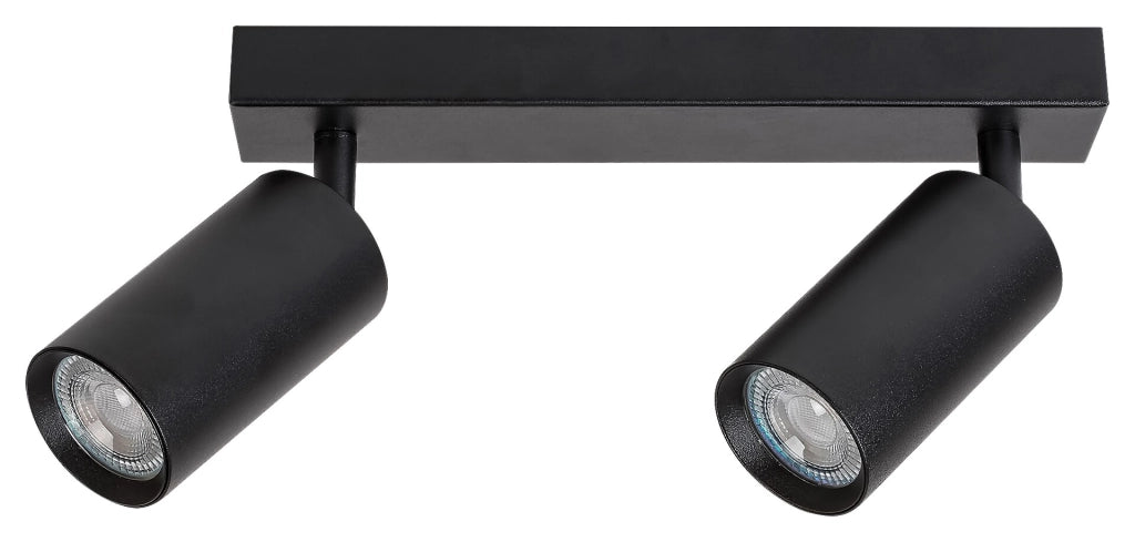 Faretto parete/soffitto nero GU10 2x25W Solo Rabalux