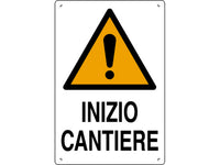 cartello segnaletico inizio cantiere  cm. 40x60 cod:ferx.vit26746