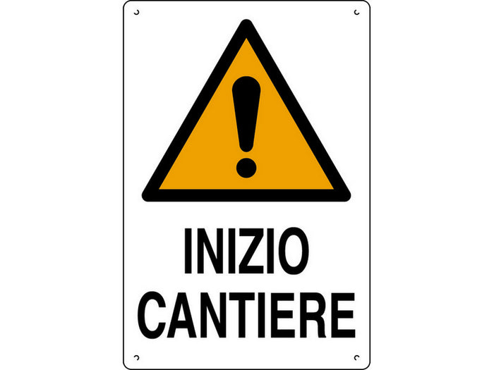cartello segnaletico inizio cantiere  cm. 40x60 cod:ferx.vit26746